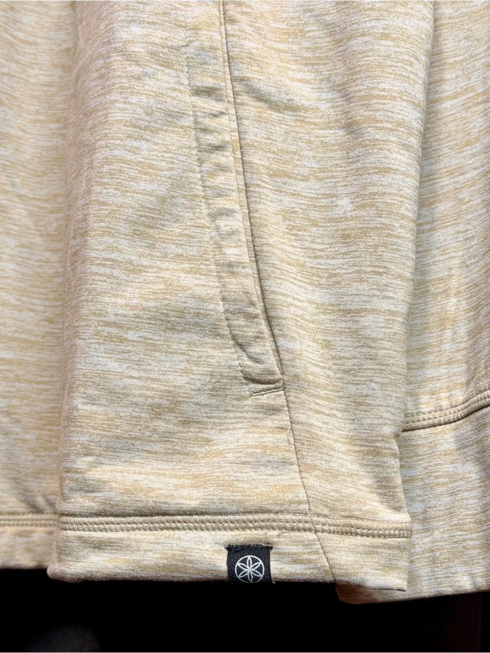 GAIAM Men’s Heathered Cream Zip-Up Hoodie